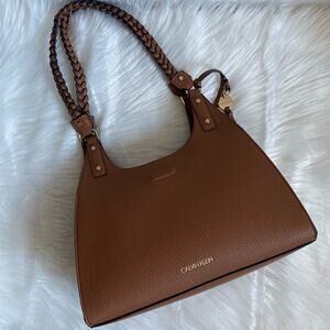 Calvin Klein Brown Satchel Handbag Purse NWT